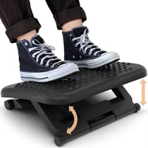 Repose Pied Bureau ergonomique Antidérapant- Fonction de massage- 3 hauteurs réglables- Réglage de l'angle de l'inclinaison- ACROPAQ