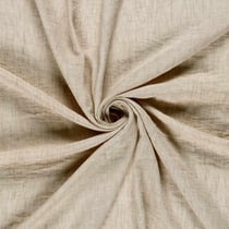 Tissu Polyester aspect Lin uni chiné Beige