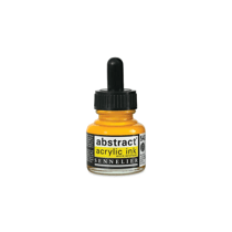 Encre Acrylique en flacon - ton jaune de cadmium foncé - Sennelier