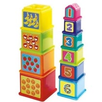 10 cubes multi-activites - jouet gigogne a empiler / emboiter