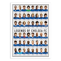 Affiche 50x70 cm - Legends of Chelsea FC - Olivier Bourdereau