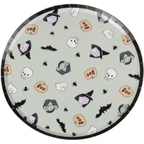 8 Assiettes Halloween Vampire et Sorcière