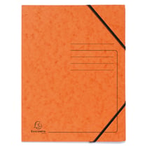 Chemise à élastique sans rabats carte lustrée 355gm2 - A4 - Orange - x 25 - Exacompta