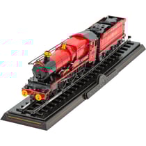 MetalEarth: HARRY POTTER / HOGWARTS EXPRESS s/ RAILS 19,1x3,8x4,1cm, maquette 3D en métal avec 5 feuilles, sur carte 12x17cm, 14+