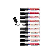 Lot de 10 marqueurs permanents - EDDING - Pointe ronde 3-4 mm - Noir