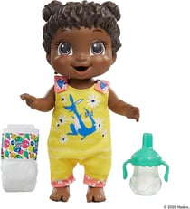 Baby Alive Bebe qui sautille kangourou cheveux noirs - Hasbro