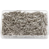 Epingles à tête, L : 16 mm, ép. 0,65 mm, ca. 500 pièce, argent, 35 gr/ 1 Pq.
