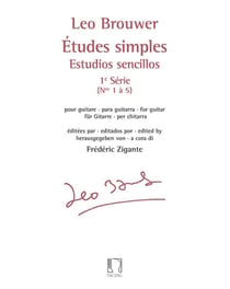 Leo brouwer : etudes simples - estudios sencillos (serie 1) nos. 1-5 - pour guitare