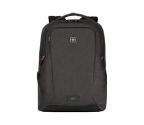 Sac à dos Wenger MX Professional 16' Backpack Heather - Rembourrage dorsal - Base stabilisation - Ultra confortable - Gris