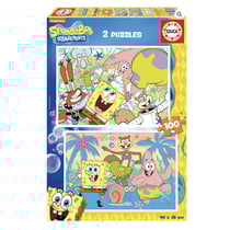 2 puzzles 100 pieces bob l eponge - Educa Borras - Bob l'Eponge - Vert