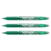 Lot de 3 Stylos roller effaçable PILOT - FRIXION BALL 05 - Vert - Pointe fine