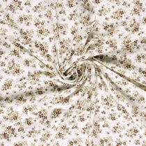 Tissu Jersey Coton imprimé Lou petites fleurs sur fond Ecru
