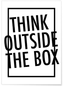 Affiche 'Think Outside the box' | A3 : 29,7x42cm