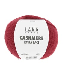 Pelote CASHMERE EXTRA LACE exceptionnelle à tricoter - 25gr- Lang Yarns : Une laine d’exception, douce et luxueuse 0060 Rouge