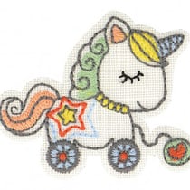Ecusson thermocollant licorne 4,5x4,5cm