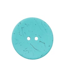 Carte de 1 bouton Coco 30mm - Union Knopf Vert Turquoise bleu