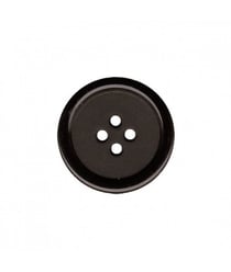 Carte de 4 boutons rebord noir 4 trous 15mm - Union Knopf Noir