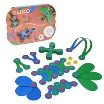 Crew Pack CLIXO - Bleu/Vert - Jeu de Construction magnétique, Flexible, Durable et imaginatif - 30 pieces - Des 4 ans