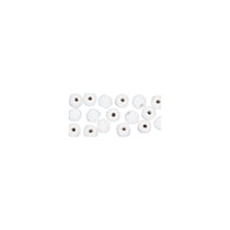 Perles en bois FSC 100%, polies, 10mm ø, blanc, 52 pièces