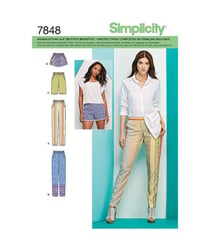Patron N°7848.R5 Simplicity : Pantalon - short - bermuda taille n°FR 42-50