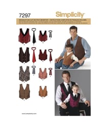 Patron Simplicity 4762 gilet et cravate taille n°FR 4-46
