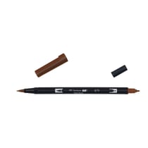 Lot de 6 feutres double pointe - TOMBOW - ABT Dual Brush Pen 879 marron