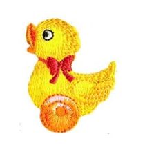 Ecusson thermocollant jouet vintage canard 3x3.5cm