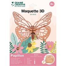 MAQUETTE BOIS 3D PAPILLON 22 PCES