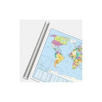 Carte Murale Pelliculée Monde Politique 66 X 84,5 Cm