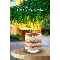 Tableau sur toile illustration tiramisu 30x45 cm