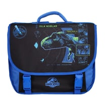 Cartable Scolaire Primaire 38cm Jurassic World Noir et Bleu 2 Compartiments Bagtrotter