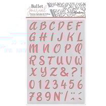 Pochoir pour agenda - Alphabet et chiffres