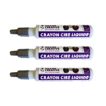 3 crayons cire liquide pour bougie - Argenté