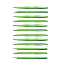 Lot de 12 stylos feutres pointe moyenne Paper:Mate Flair Original vert pomme