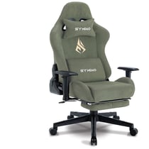 Chaise de bureau ergonomique SYMINO – Confort premium & mobilité optimale pour travailler et gamer au quotidien - Verte