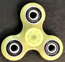 hand Spinner jaune en ABS Phosphorescent