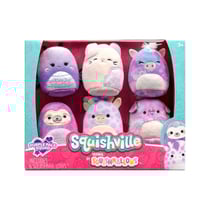 Squishville - Pack 6 peluches Mini Squishmallows Purple Pals Squad 5 cm