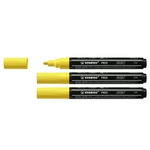Lot de 3 marqueurs pointe moyenne STABILO FREE - Jaune