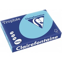 Ramette de papier - A4 - Bleu alizée - 120g - Impression - 250 feuilles - Clairefontaine Trophée