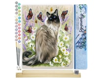 Peinture par Numéro Figured'Art - Découverte des papillons - Kit de Loisir Créatif DIY Numéro d'Art Complet - 40x50cm toile roulée + châssis en bois à monter