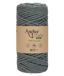 Corde de Coton Recyclé Macramé Anchor Crafty Fine - 250gr - Anchor 113 Vert (Verveine)