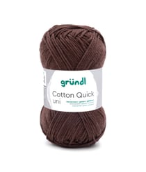 Fil à tricoter COTTON QUICK UNI - Gründl - PPSC - certifié Oeko-Tex 122 Marron