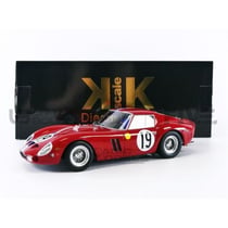 Voiture Miniature de Collection - KK SCALE MODELS 1/18 - FERRARI 250 GTO - Le Mans 1962 - Red