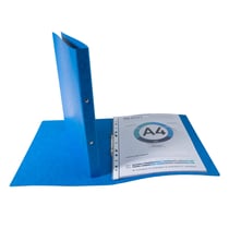 Classeur 2 anneaux 15mm Carte lustrée - A4 - Bleu - x 10 - Exacompta