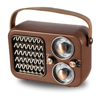 Enceinte Bluetooth Rétro Multifonctionnelle Design Bois Signal Stable 1200mAh YONIS