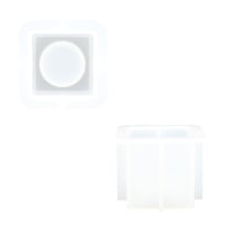 Moule en silicone  7,3cm x 7,3cm x 6cm - Medium bougeoir cube