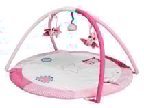 Tapis d'éveil rond pollie rose - tapis bebe avec arches - tiamo