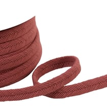 Double cordon fils 10mm vieux rose au mètre