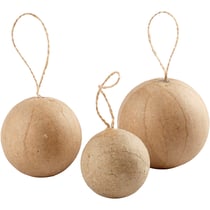 Décorations de Noël, d 4+5+6 cm, 6 pièces/ 1 Pq.