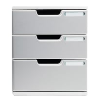 Module de classement Modulo Office 3 tiroirs fermés - Granit - Exacompta